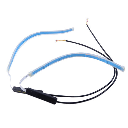 30cm Sequential Flexible DRL Turn Signal LED Strip Lights for Car