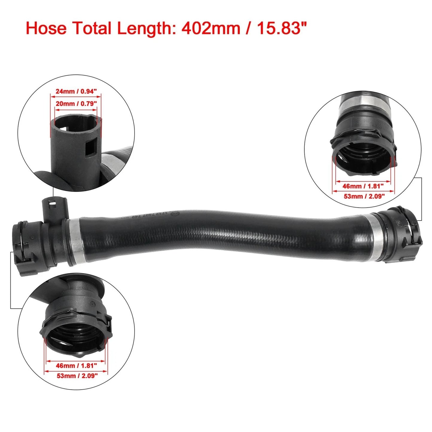 Radiator Coolant Water Hose for BMW E46 (2000-2006)