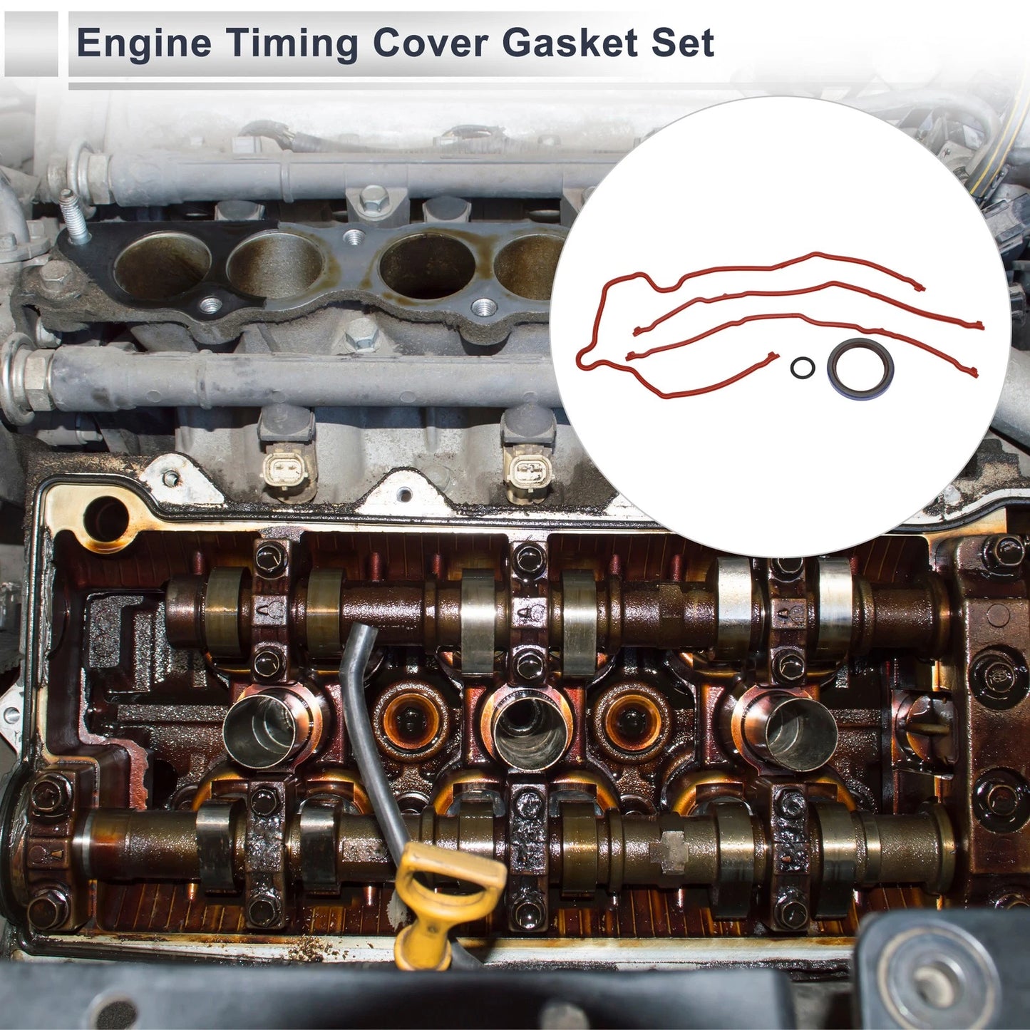 Engine Timing Cover Gasket Set for Ford Mustang 4.6L (1996-2004)