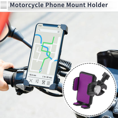 Phone Mount Holder 4.7-7.2in Aluminum Alloy Purple for Motorcycle
