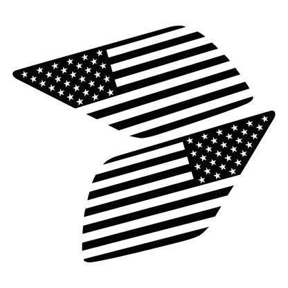 2 x Vinyl American Flag Rear Window Stickers for Toyota 4Runner (2010-2020)