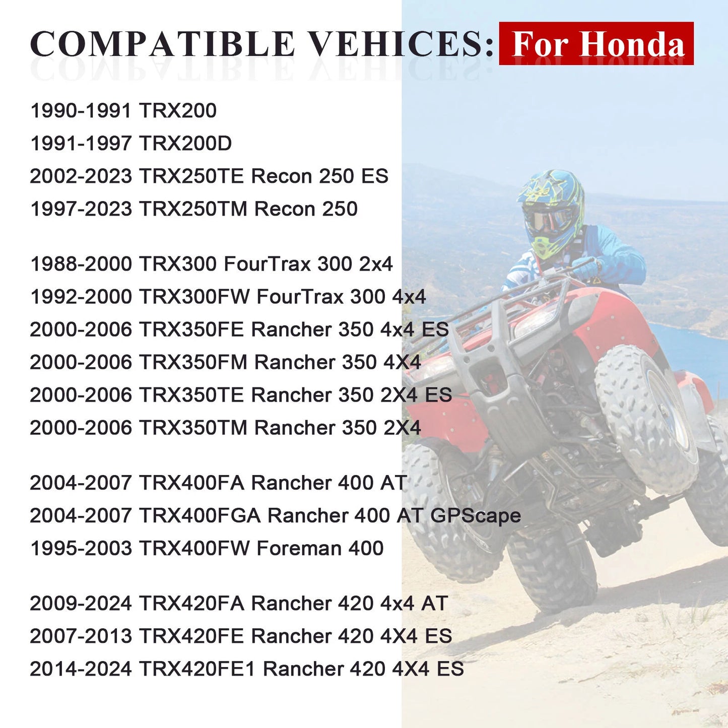 4x Wheel Center Cap for Honda FourTrax 300 TRX300 / TRX300FW (1988-2000)