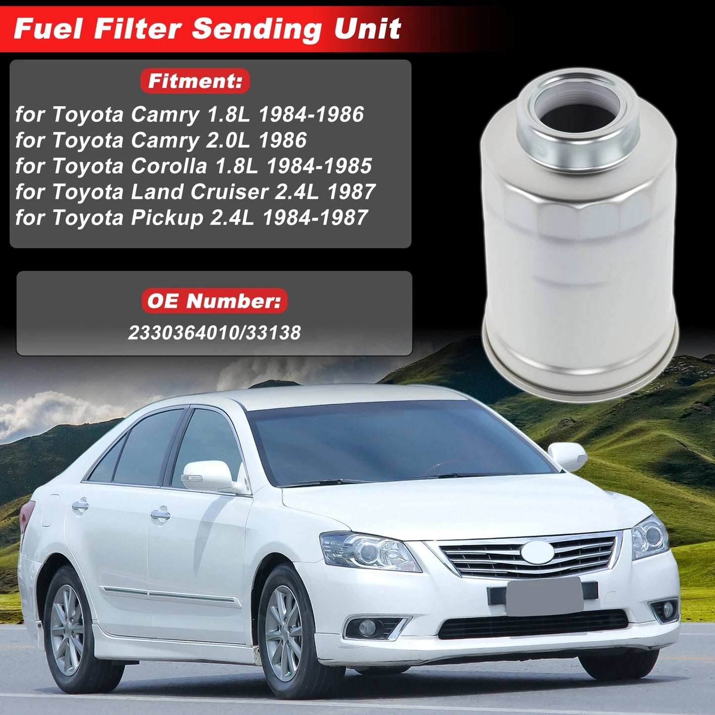 Fuel Filter Assembly 1 pc for Toyota Camry (1984–1986)