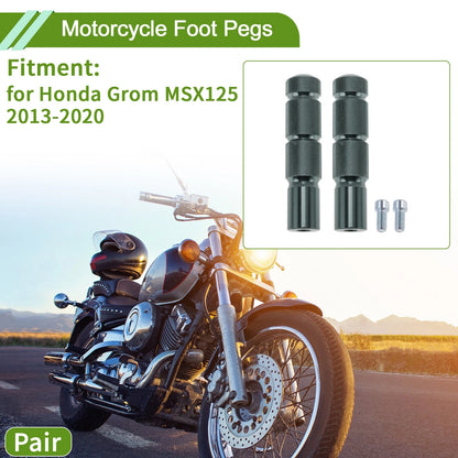 Foot Pegs for Honda Grom MSX125 13-20 Front Aluminum Gray