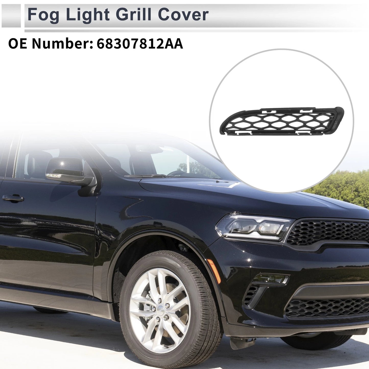 Front Right Fog Light Grill for Dodge Durango (2018-2020)