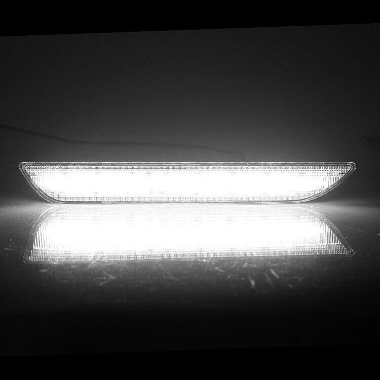 2 x Rear Clear & White LED Bumper Side Marker Lights for Ford Mustang (2015-2023)