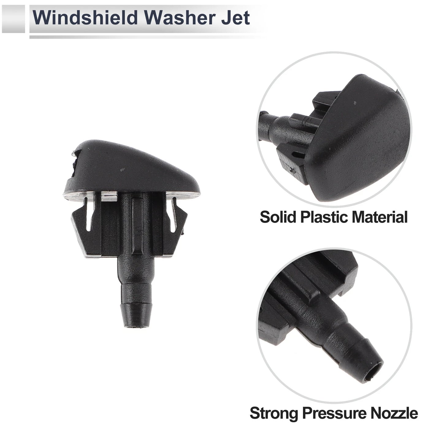 6 x Windshield Washer Nozzles & Hose Connectors for Mazda