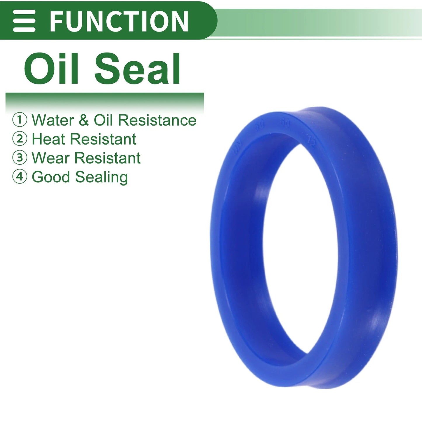 Oil Seal / 50x60x12mm 5 Pcs / Rotary Shaft Seal TPU Blue High-Pressure for Car