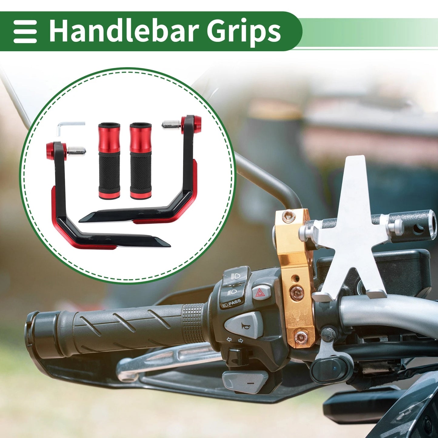 Hand Grips Cover Kit / Aluminum Alloy / Handlebar Cover for Motorcycle