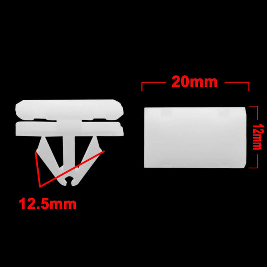 10 x White Car Body Plastic Rivet Fasteners for Ford