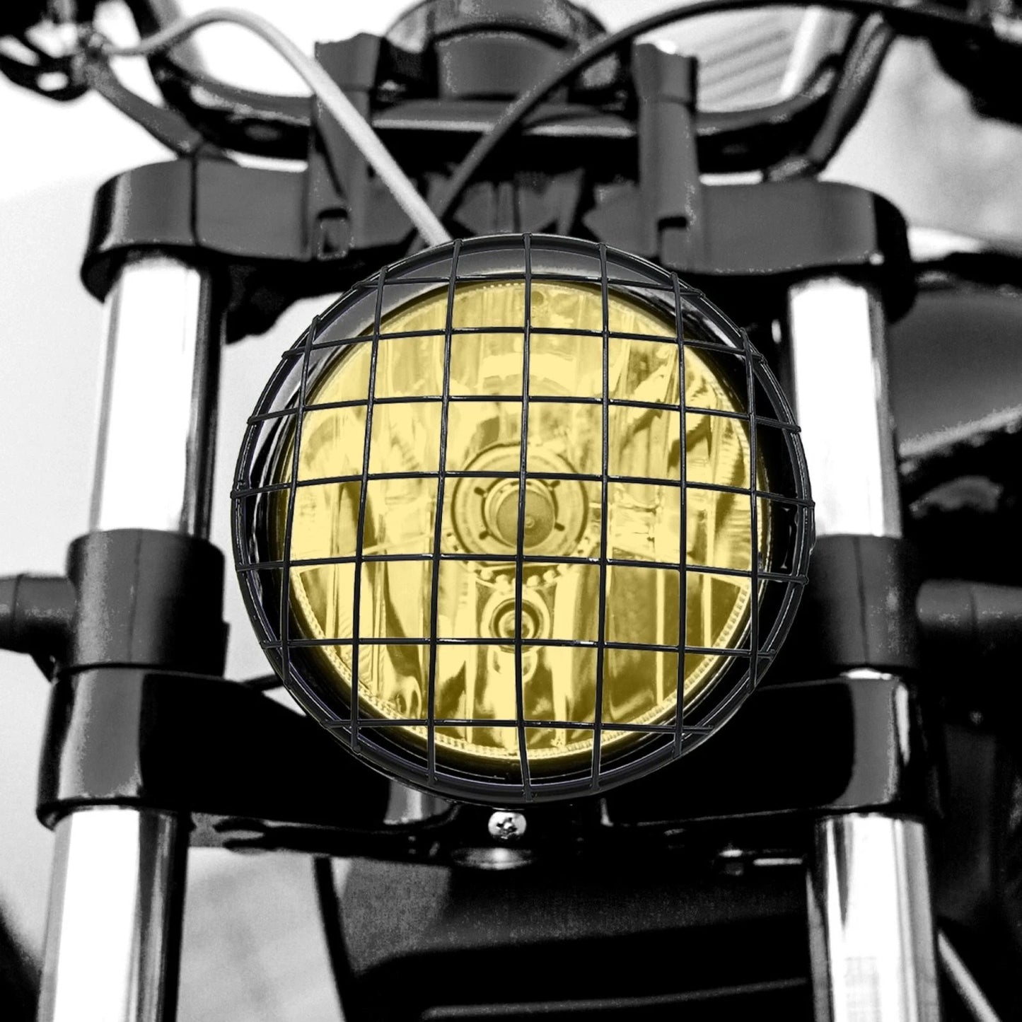 7.8in Headlight Mesh Grill Headlamp Grid Cover for Harley