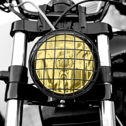7.8in Headlight Mesh Grill Headlamp Grid Cover for Harley