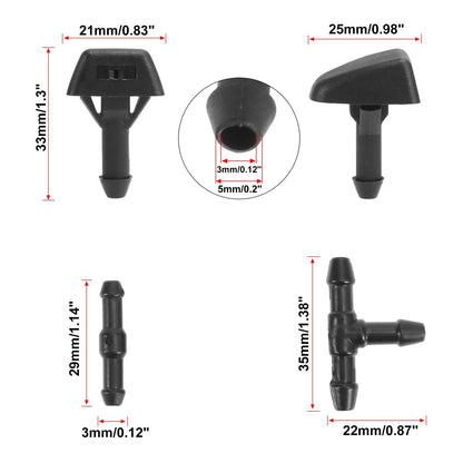 7pcs Windshield Wiper Fluid Squirter Nozzles for Volvo V50 C70 S40 (2004-2013)