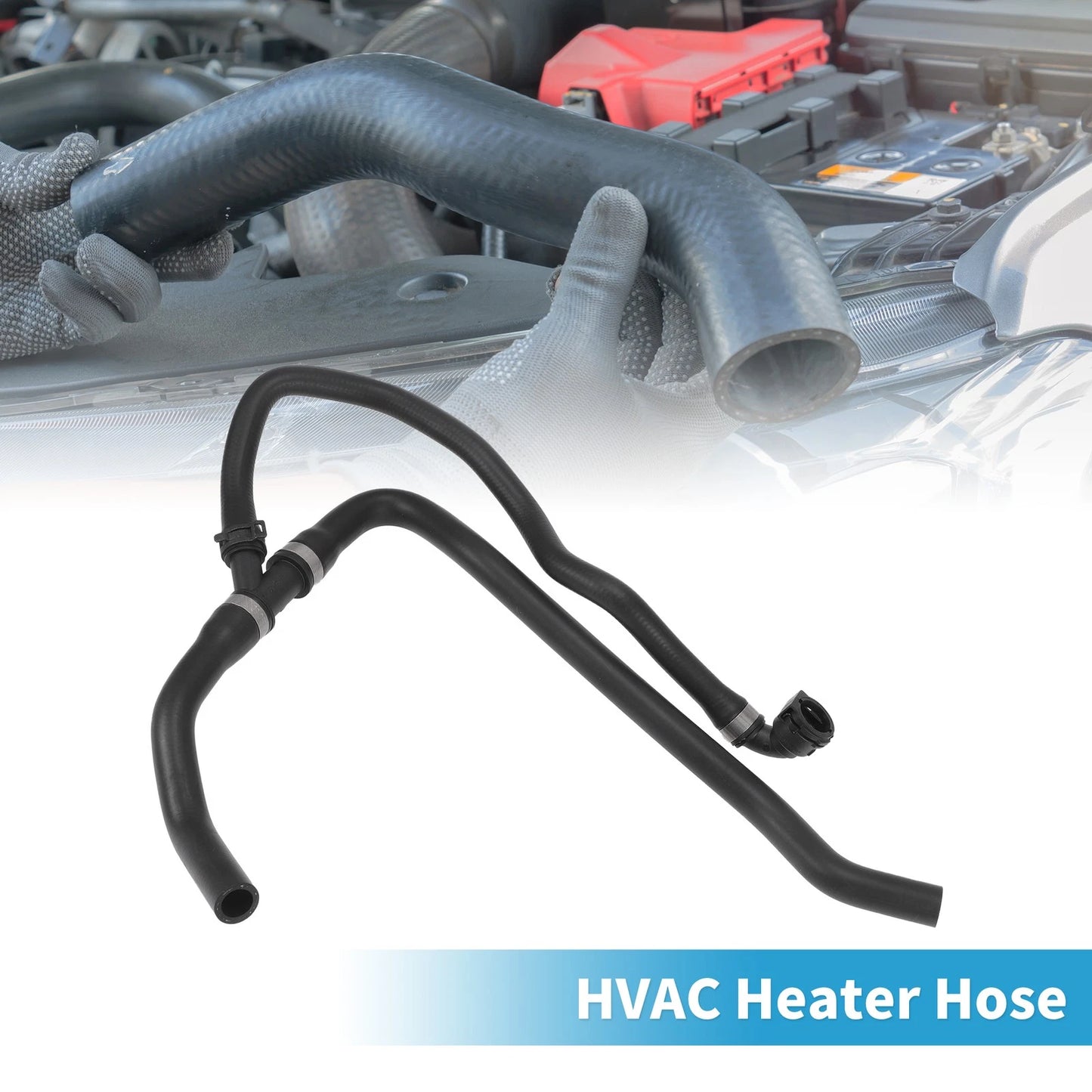 Heater Hose for BMW X5 3.0L (2007-2010) Rubber Black 1 Pc