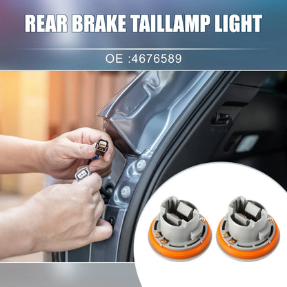 Rear Brake Taillamp Light Bulb Sockets for Chrysler Town & Country (Set of 2)