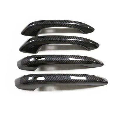 DRY Carbon Fiber Exterior Door Handles Cover Trim For Porsche Cayenne 2018-2021