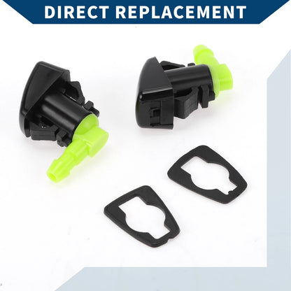 2 x Front Windshield Washer Nozzles for Jeep Commander (2006-2010)