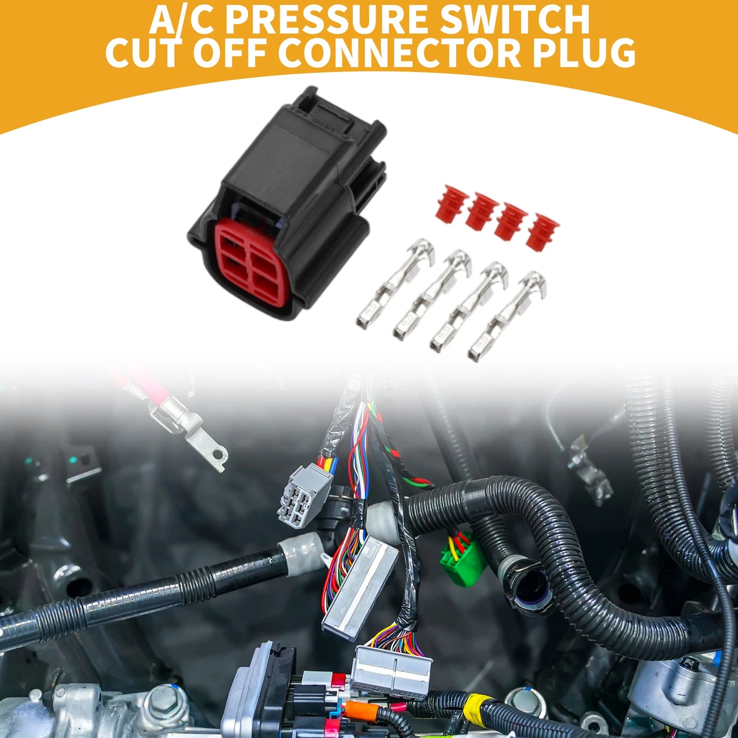 A/C Pressure Switch Connector Plug for Ford (No. 1U2Z14S411AUA)