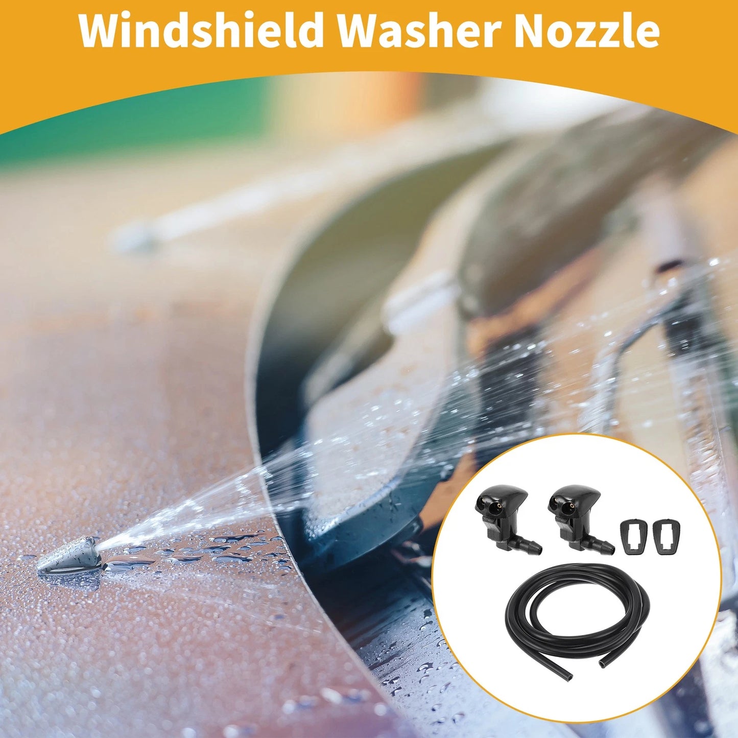 Windshield Washer Nozzle Kit for Toyota RAV4 (2000-2004) - 1 x Fluid Hose