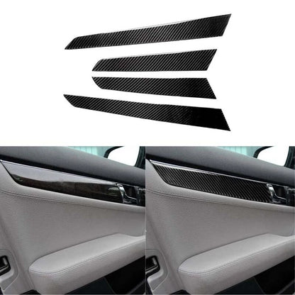 Carbon Fiber Interior Door Panel Cover Trim For Mercedes Benz C-Class W204 08-12