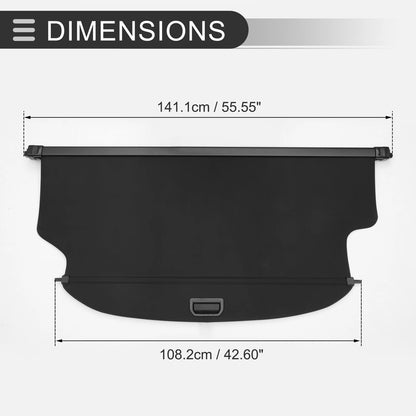 Retractable Cargo Cover for GMC Acadia Trunk Parcel Shelf GlossBlack (17-23)