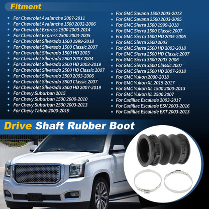 Drive Shaft Boot for GMC Savana Sierra Chevy Suburban Silverado