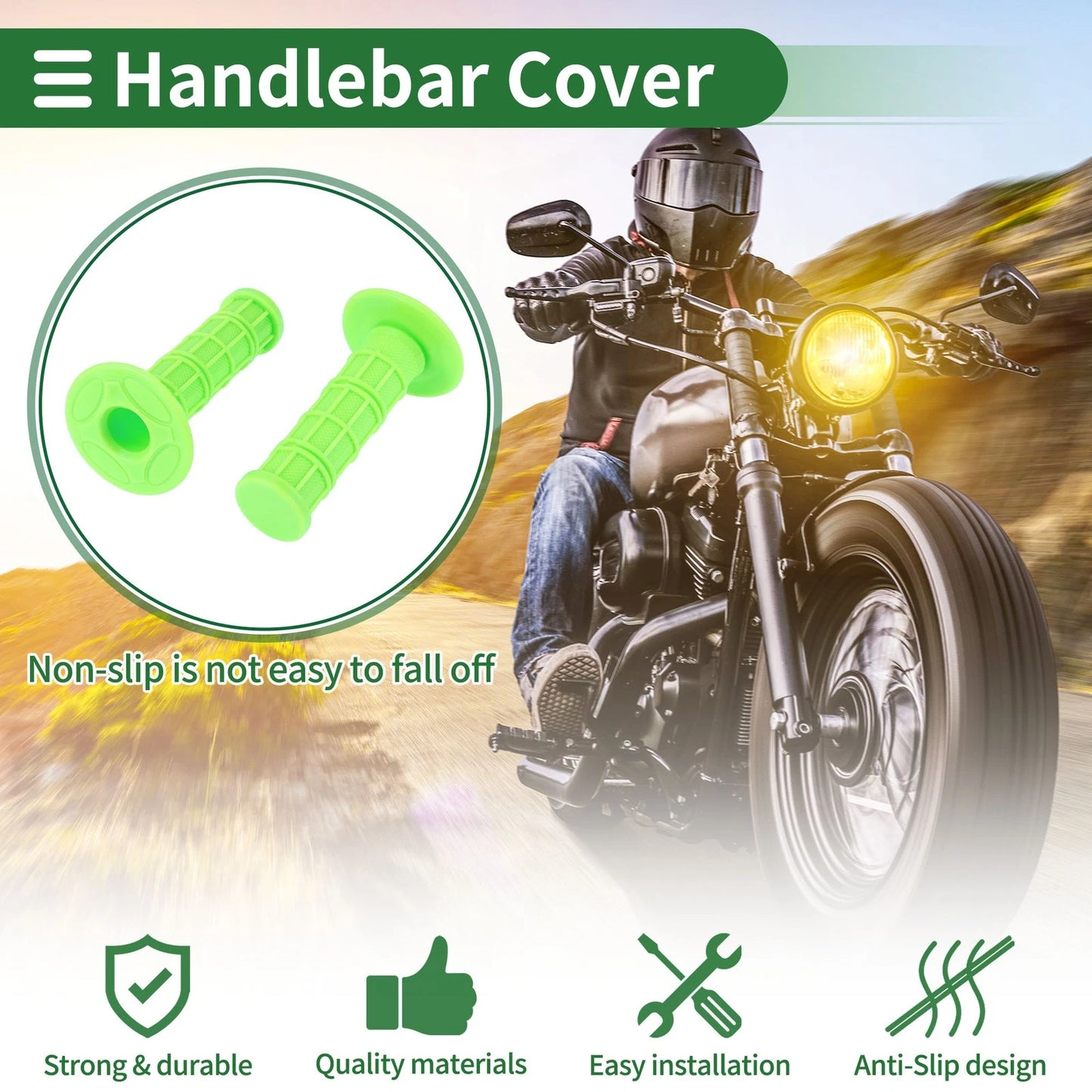 Grips / 7/8" 22mm / Handlebar Grips Rubber Light Green