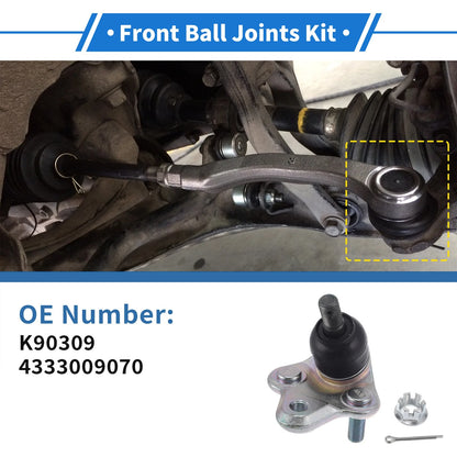 2 x Front Lower Ball Joints for Toyota Corolla (1996-2002)