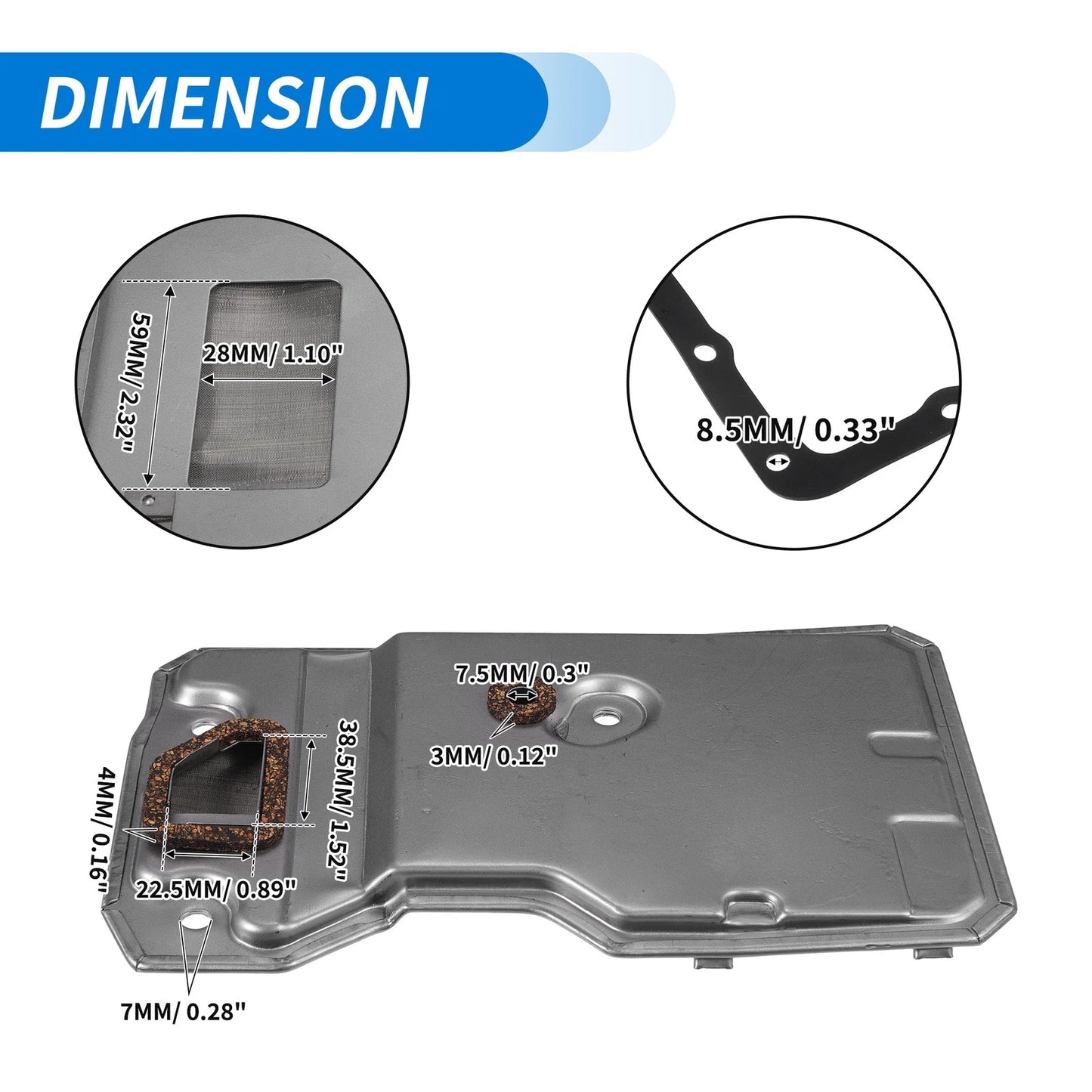 Transmission Filter Oil Pan Gasket Kit for Toyota Cressida (1980-1992)