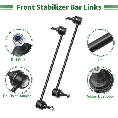 4 Pcs Front Lower Control Arms for Mazda 3 (2004-2009)