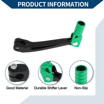 Folding Motorcycle Gear Shifter Lever for Honda CRF150F (2003-2017) Black/Green