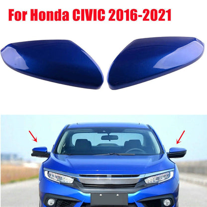 Clip-On Door Wing Rearview Side Mirror Cover Cap for Honda 10th Civic (2016-2021)