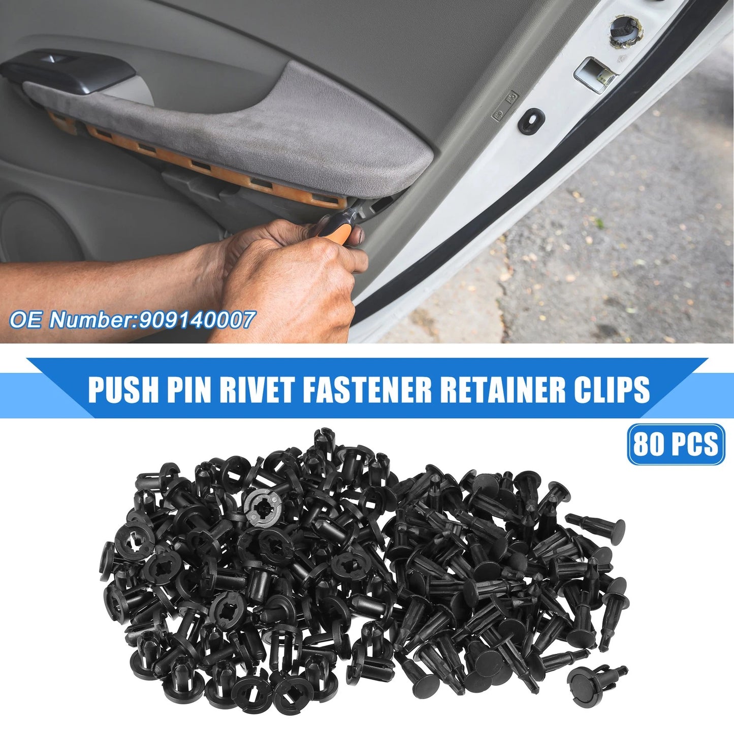 80 Pcs Push Pin Rivet Fasteners for Subaru Ascent (2019-2021)