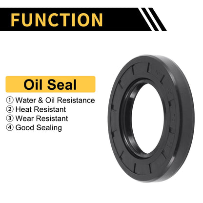 Oil Seal Rotary Shaft Seal NBR Rubber 40x70x10mm Black 5 Pcs