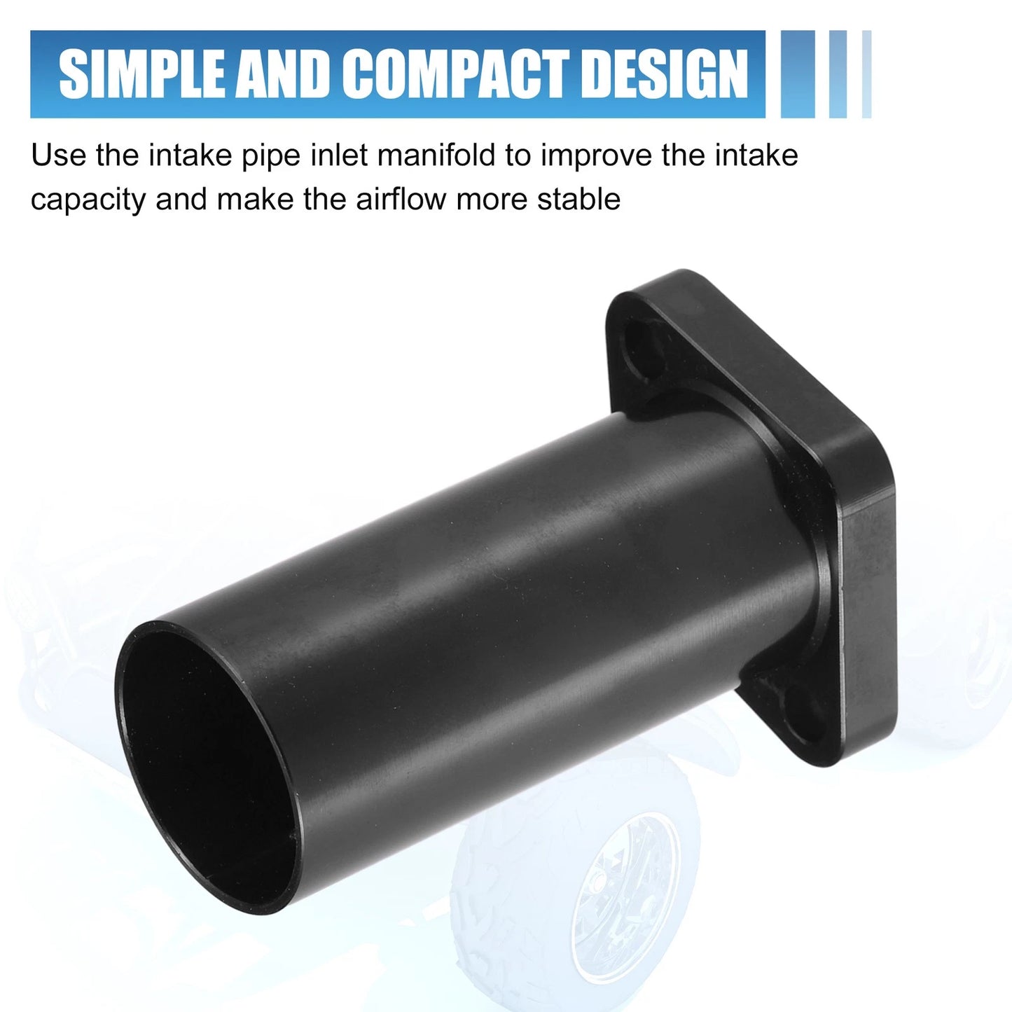 Universal Racing Intake Pipe for Mini Bike Go Kart - Black