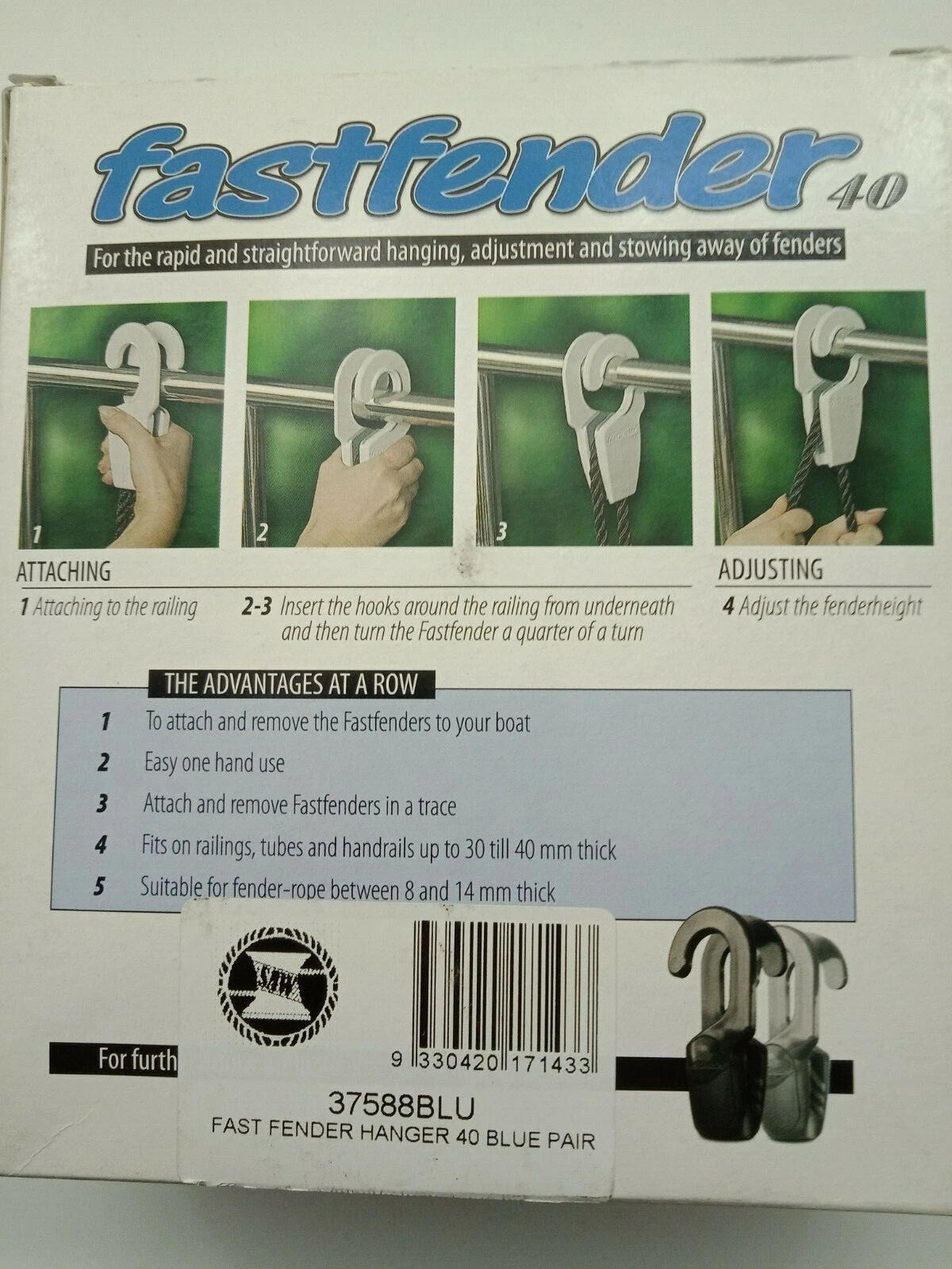 Boat Fender Clip Fastfender for 40mm Rails, Marine Fast Fender Adjuster