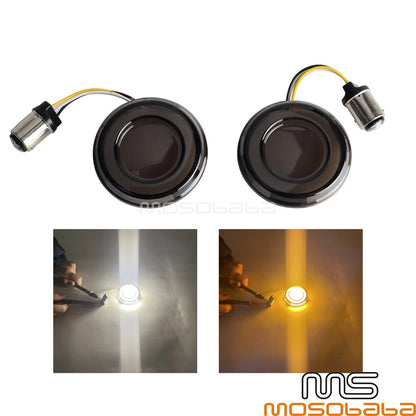Front LED Turn Signal Lights for Harley Softail Dyna