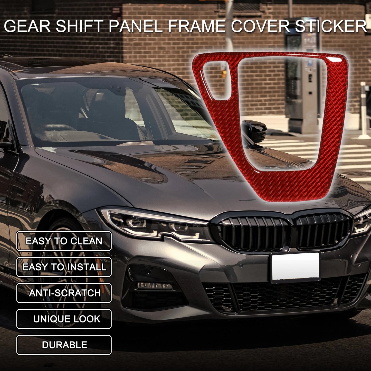 Gear Shift Panel Cover Sticker for BMW 3 Series E90 E92 E93 (2005-2012)