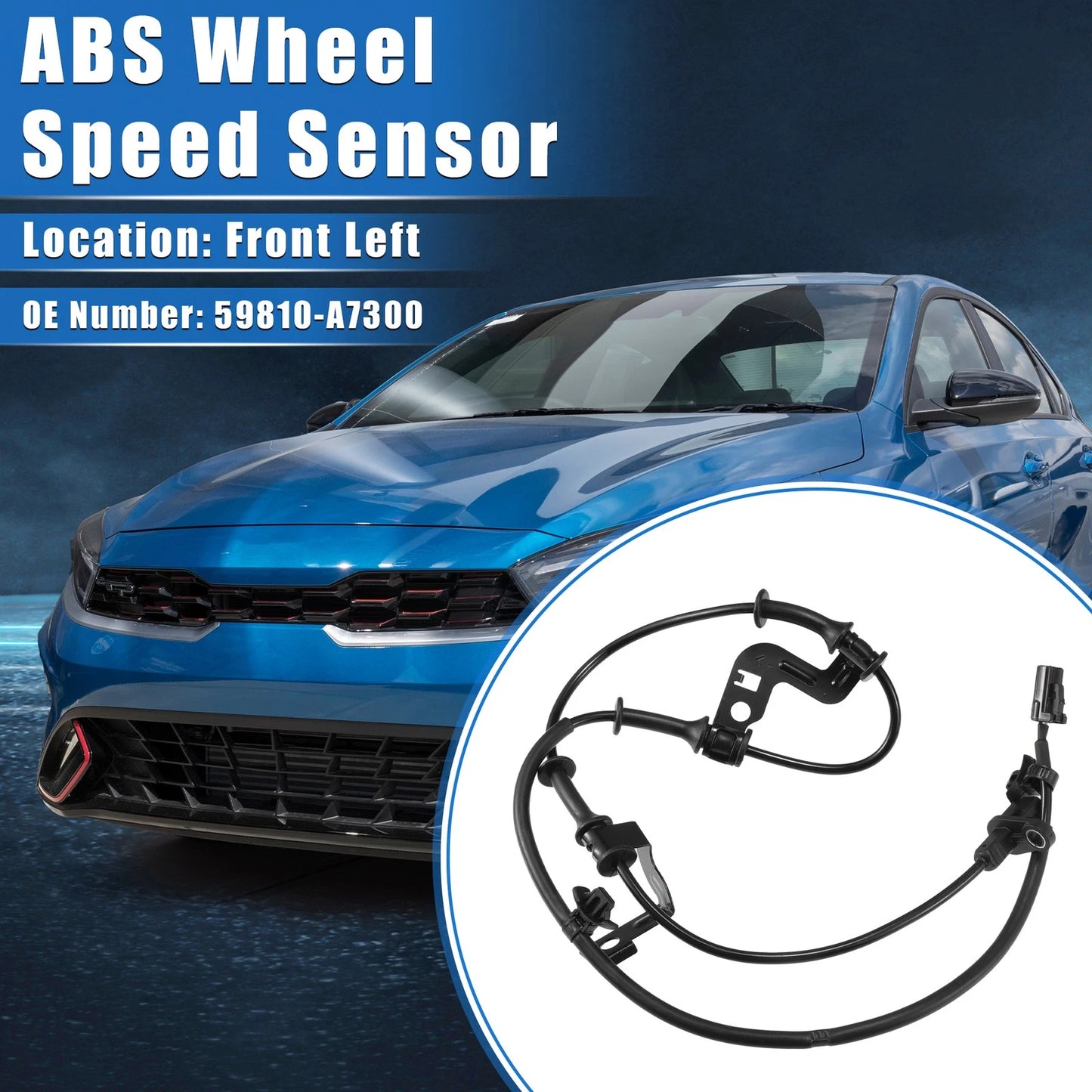 ABS Wheel Speed Sensor Front Left for Kia Forte (2014-2018)