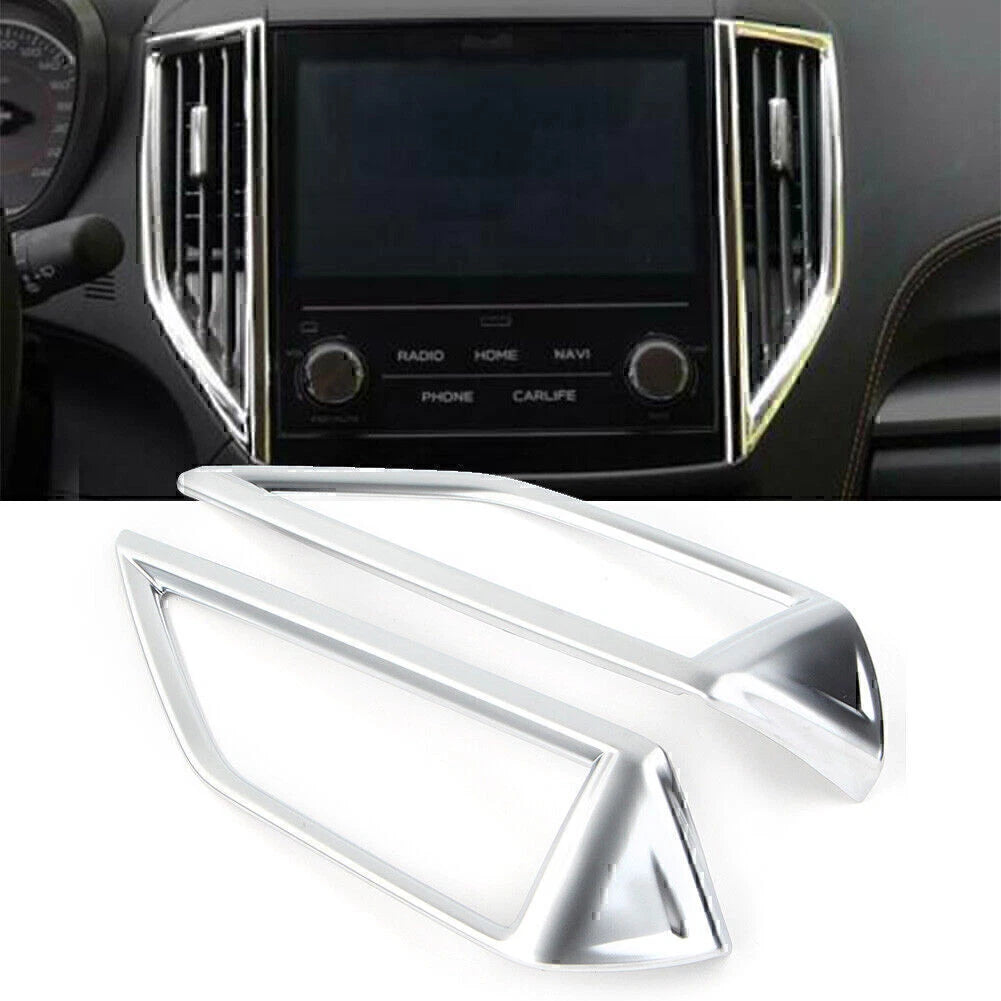 Matte Silver Front Middle Air Vent Covers for Subaru Forester (2019-2022)