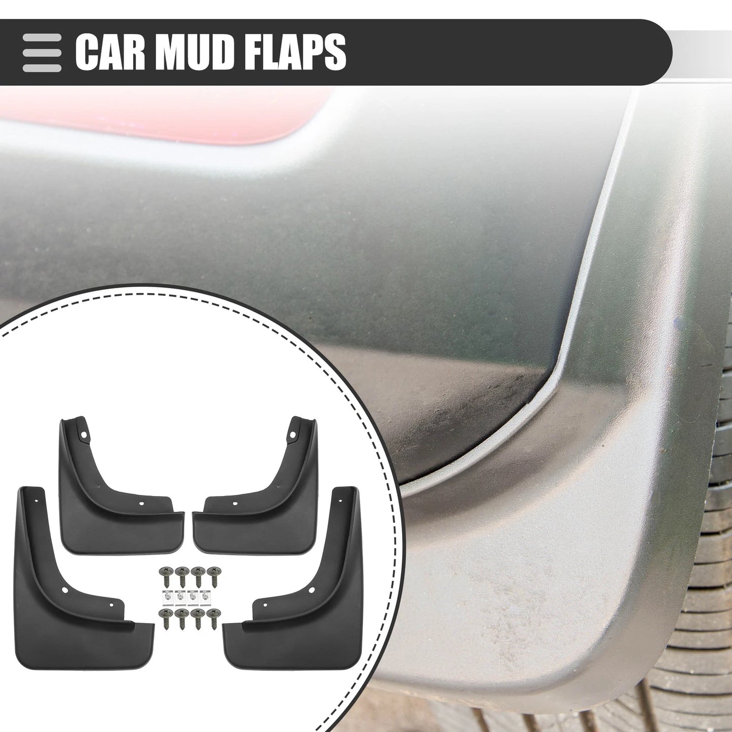 Car Mud Flaps Splash Guards Set for Jeep Compass (2017-2020)