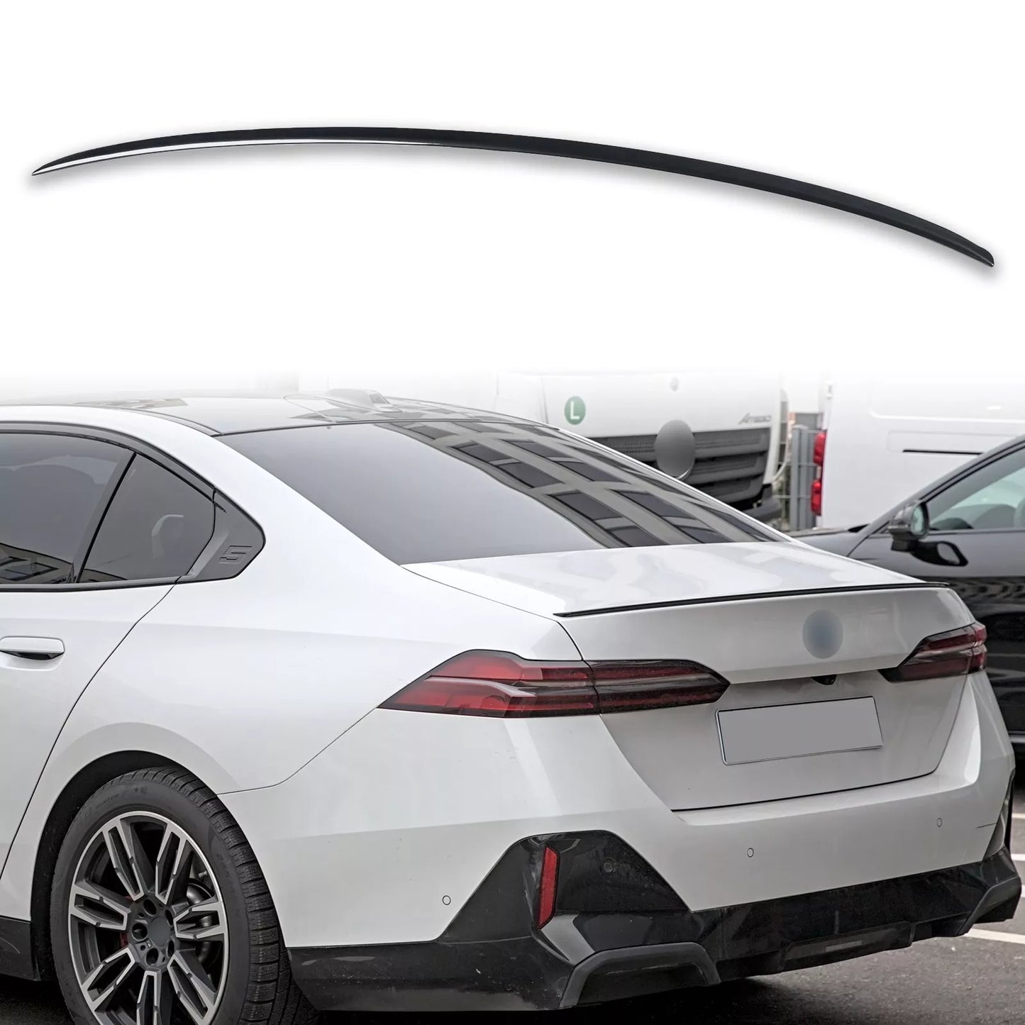ABS Boot Spoiler for BMW 5 Series i5 G60 (2024 - ) Carbon Black