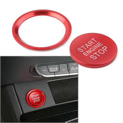 Red Engine Start Button Decorative Ring Cover for Audi A4L A5 A6L A7 A8