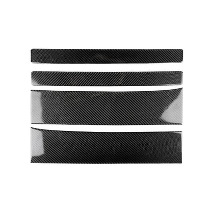 4pcs Carbon Fiber Door Welcome Sill Pedal Cover Scuff Trim fit for Tesla Model X