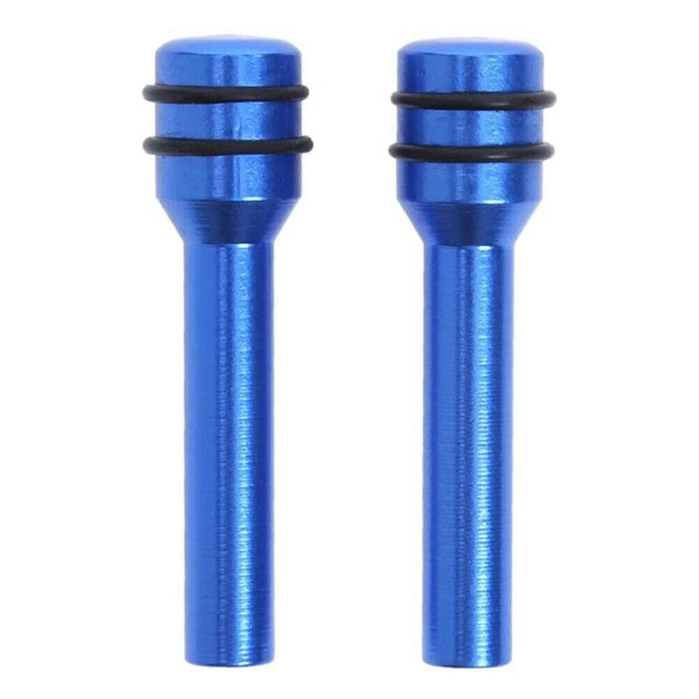 4x Blue Aluminum Door Lock Knob Pins for Car