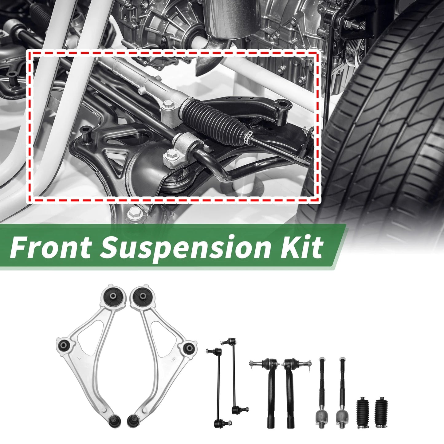 10 x Front Stabilizer Bar Links & Lower Control Arms for Nissan Altima