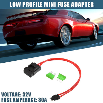 30A Low Profile Mini Fuse Adapter for Cars