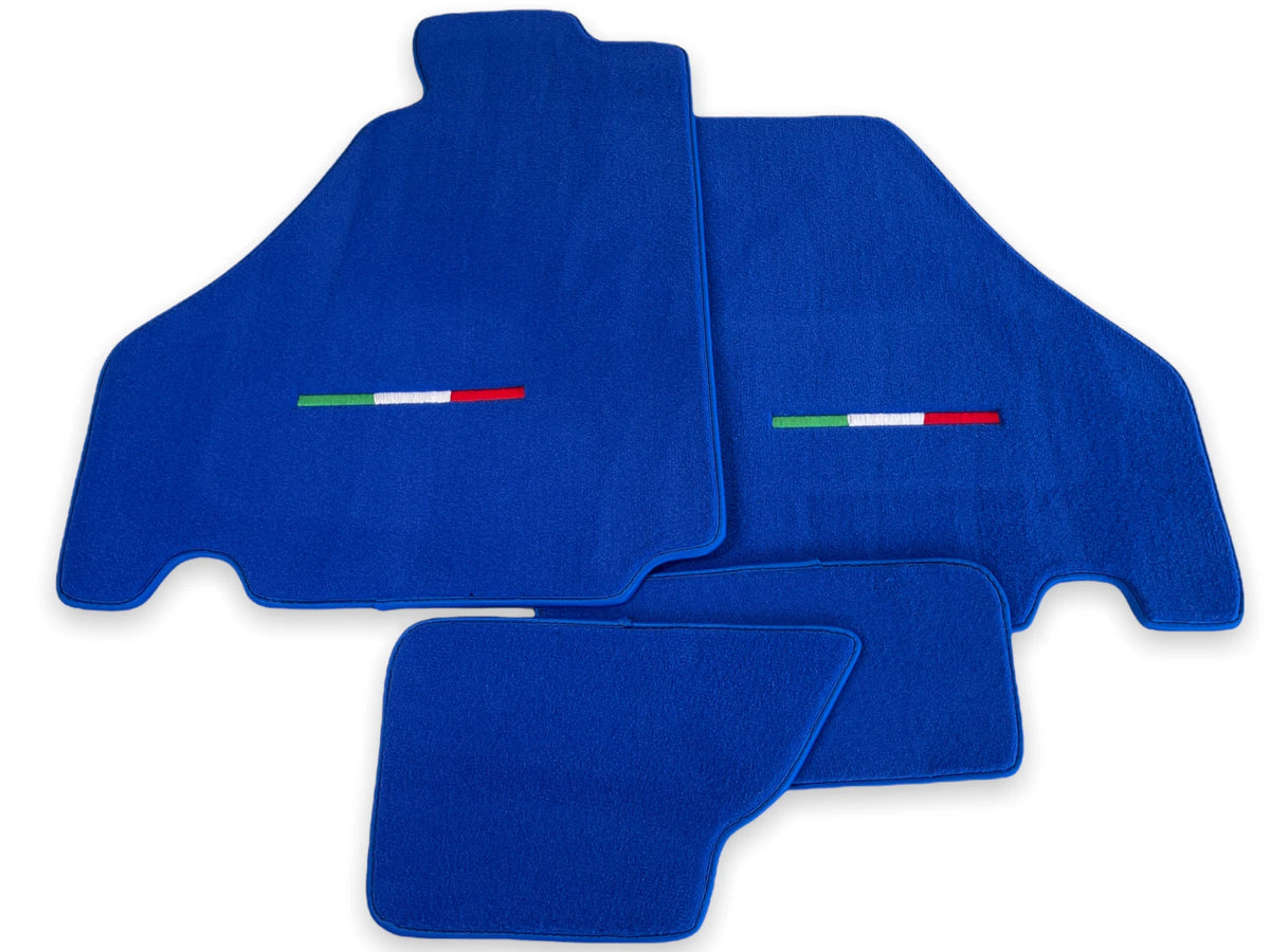 Floor Mats for Ferrari F430 2004-2009 Blue Tailored Carpets with Emblem