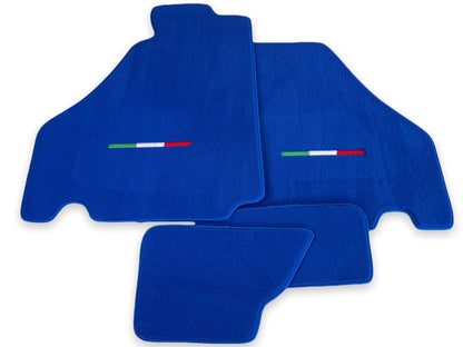 Floor Mats for Ferrari F430 2004-2009 Blue Tailored Carpets with Emblem