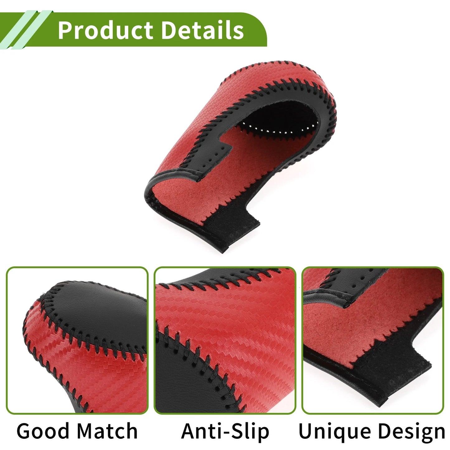 Car Gear Shift Knob Cover for Chevrolet Malibu Red Carbon Fiber Black Red